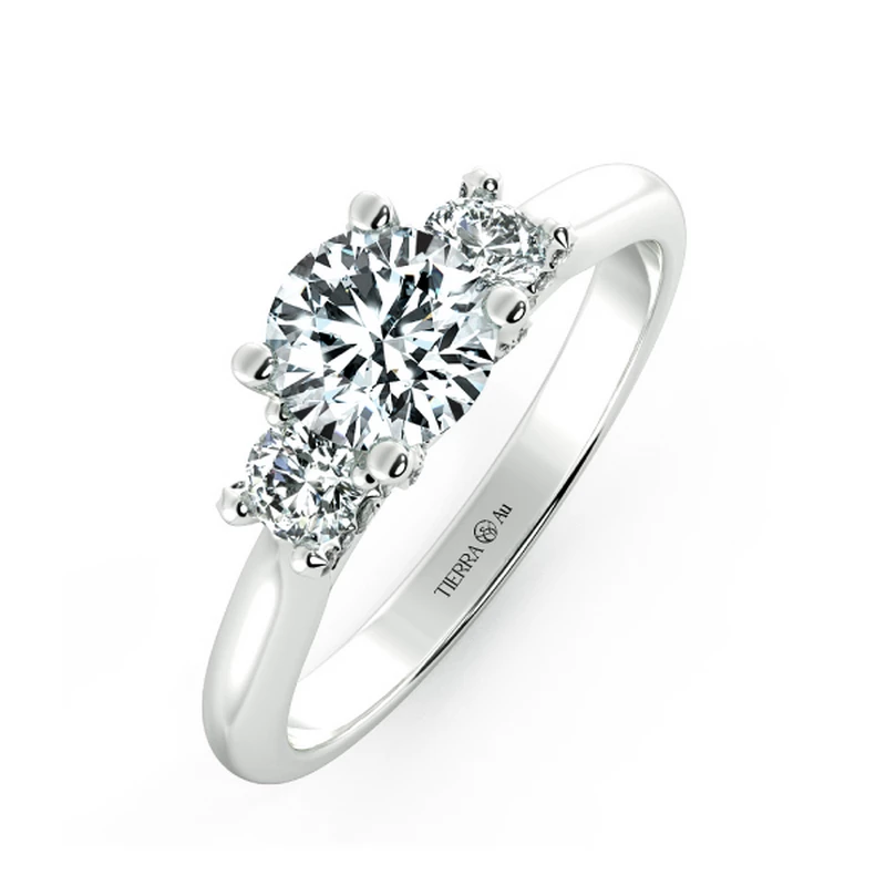Nhẫn đính hôn Threestone có bridge accent NCH3203 3